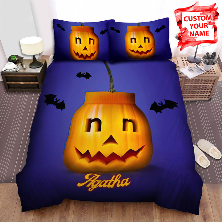 Nutella In Halloween Theme Bed Sheets Spread Duvet Cover Bedding Sets
