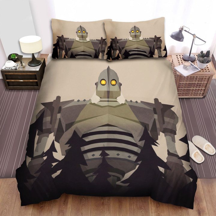 The Iron Giant (1999) In The Middle Of Forest Movie Poster Bed Sheets Spread Comforter Duvet Cover Bedding Sets