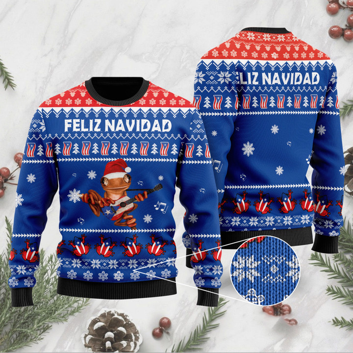 Feliz Navidad Ugly Christmas Sweater, All Over Print Sweatshirt