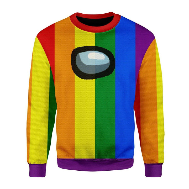 LGBTQ+ Among Us Ugly Christmas Sweater, All Over Print Sweatshirt