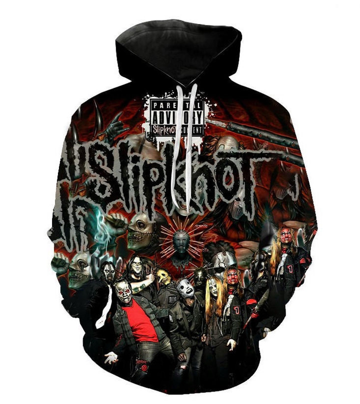 Slipknot 3D Hoodie Zip Hoodie, 3D All Over Print Hoodie Zip Hoodie