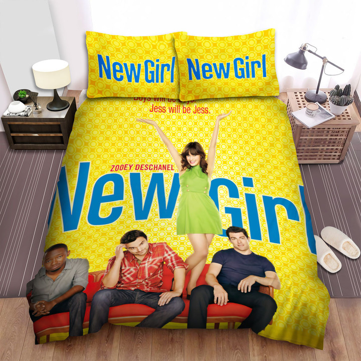 New Girl (2011–2018) Boys Will Be Boys. Jess Will Be Jess Movie Poster Bed Sheets Spread Comforter Duvet Cover Bedding Sets