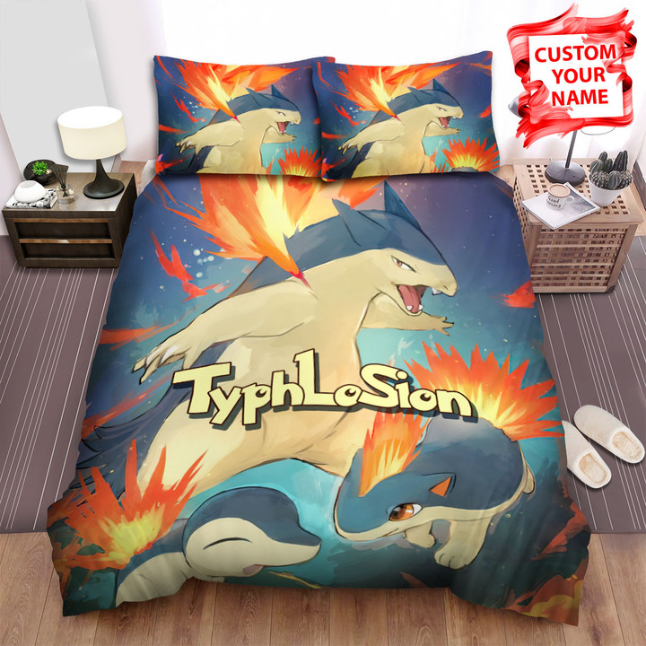 Typhlosion Family Bed Sheets Spread Comforter Duvet Cover Bedding Sets