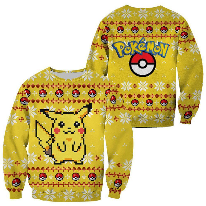 Pikachu Pokemon For Unisex Ugly Christmas Sweater, All Over Print Sweatshirt