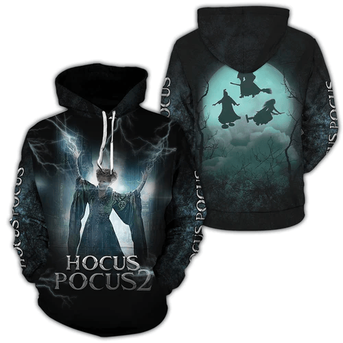 Hocus Pocus Winifred Sanderson Sister Halloween 3D Hoodie All Over Print, Zip-up Hoodie