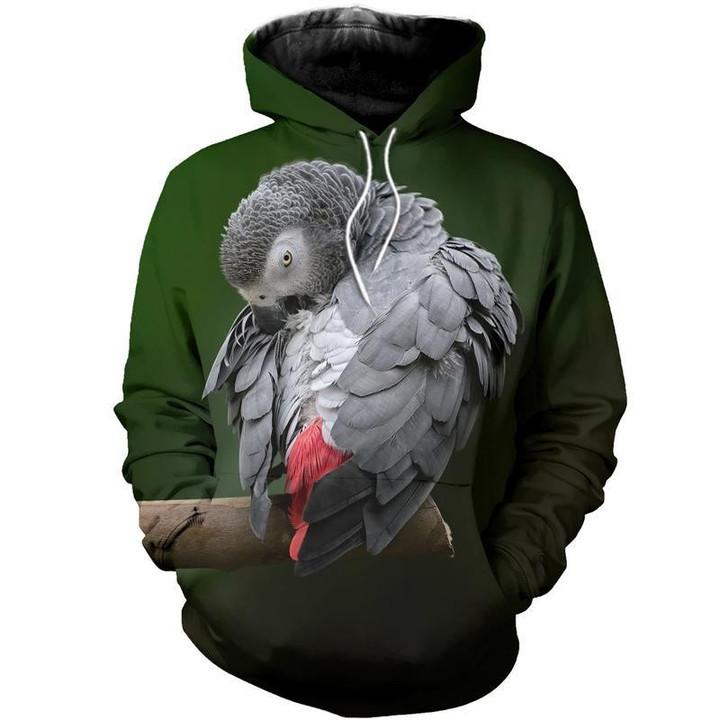 Parrot 3D All Over Print Hoodie, Zip-up Hoodie