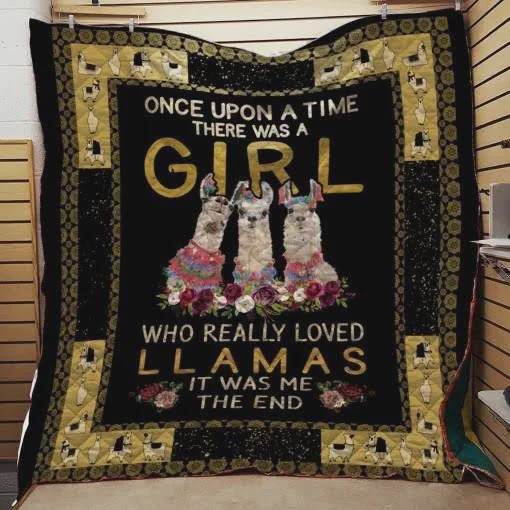 There Was A Girl Who Really Loved Llamas Quilt Blanket Great Customized Blanket Gifts For Birthday Christmas Thanksgiving
