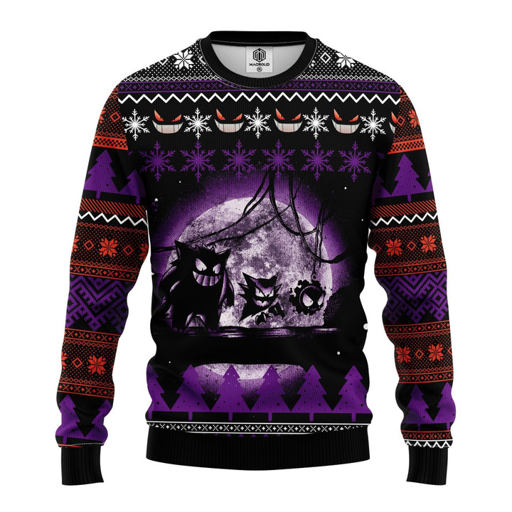 Pokemon Ghost Ugly Christmas Sweater