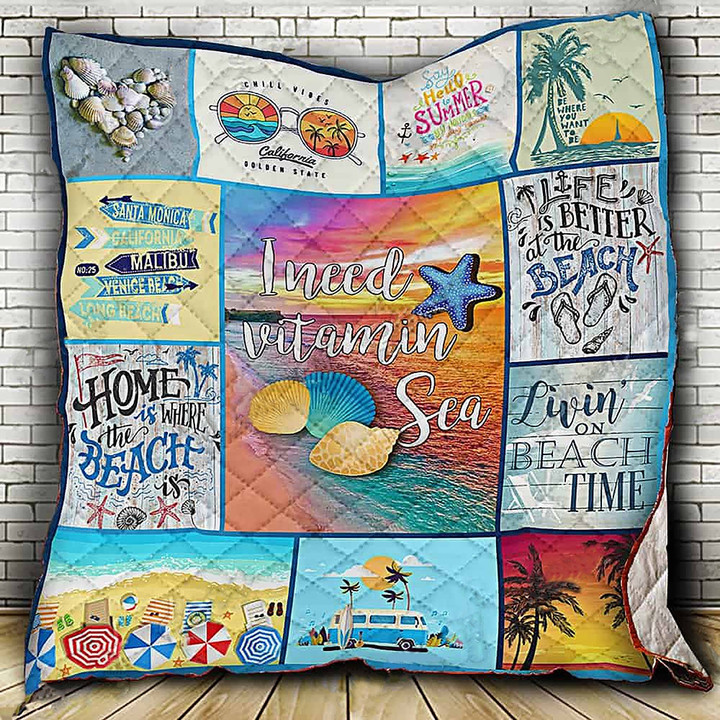 Life Is Better At The Beach Quilt Blanket Great Customized Blanket Gifts For Birthday Christmas Thanksgiving