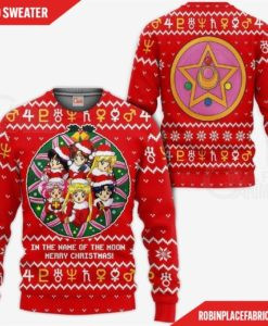 Sailor Moon Ugly Christmas Sweater, All Over Print Sweatshirt