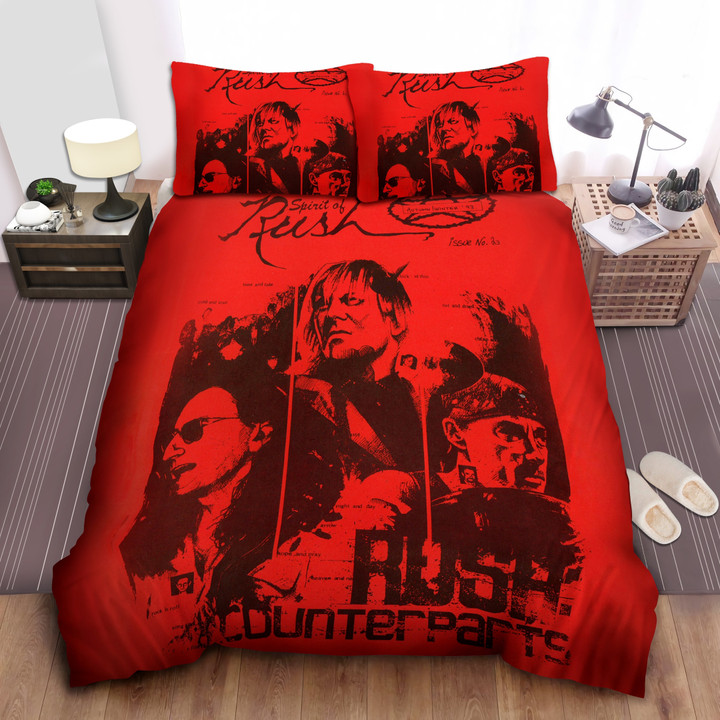 Rush Band In Red Image Bed Sheet Spread Comforter Duvet Cover Bedding Sets