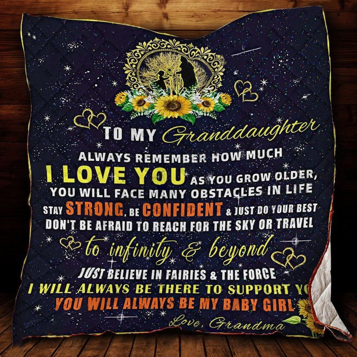 Personalized To My Granddaughter From Grandma As You Grow Older Quilt Blanket Great Customized Gifts For Birthday Christmas Thanksgiving Perfect Gifts For Granddaughter From Grandma