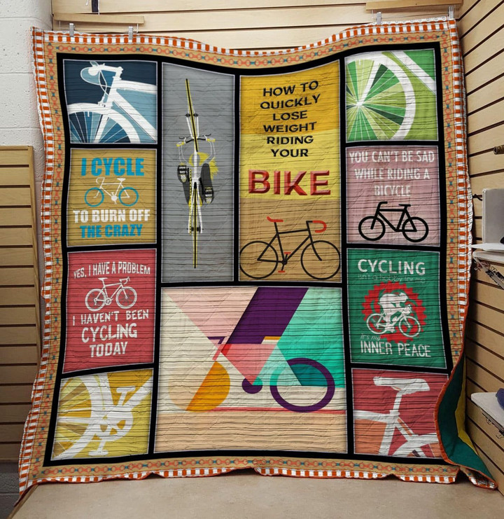 Cycling How To Quickly Lose Weight Riding Your Bike Quilt Blanket Great Customized Blanket Gifts For Birthday Christmas Thanksgiving