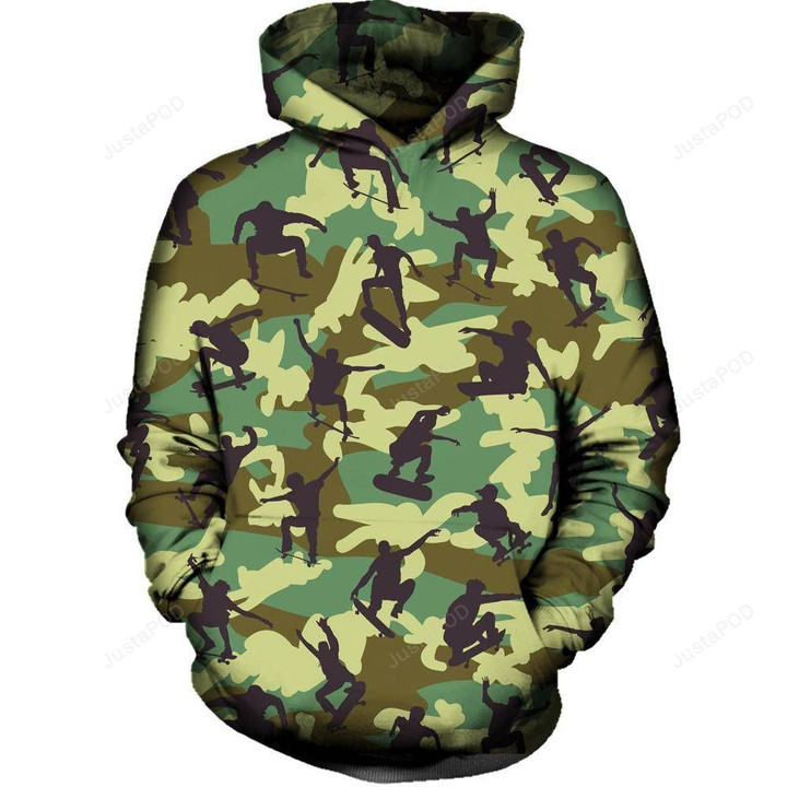 Skater Camo For Unisex 3D All Over Print Hoodie, Or Zip-up Hoodie