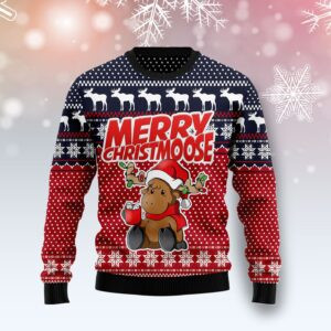 Moose Merry Christmoose For Unisex Ugly Christmas Sweater, All Over Print Sweatshirt