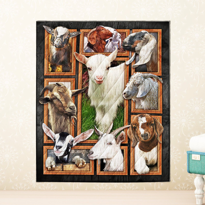 Goats Pictures Quilt Blanket Great Customized Blanket Gifts For Birthday Christmas Thanksgiving