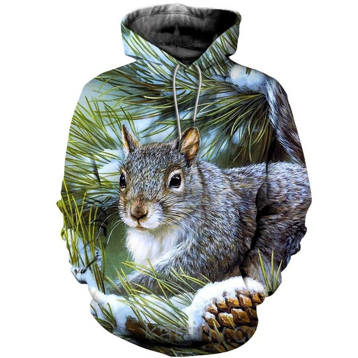 Squirrel 3D All Over Print Hoodie, Or Zip-up Hoodie