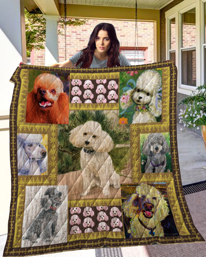 Poodle Picture Collection Quilt Blanket Great Customized Blanket Gifts For Birthday Christmas Thanksgiving