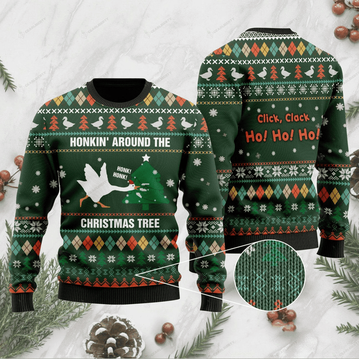 Duck Honkin For Unisex Ugly Christmas Sweater, All Over Print Sweatshirt