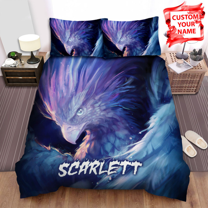 Personalized Ice Phoenix Portrait Illustration Bed Sheets Spread Duvet Cover Bedding Sets