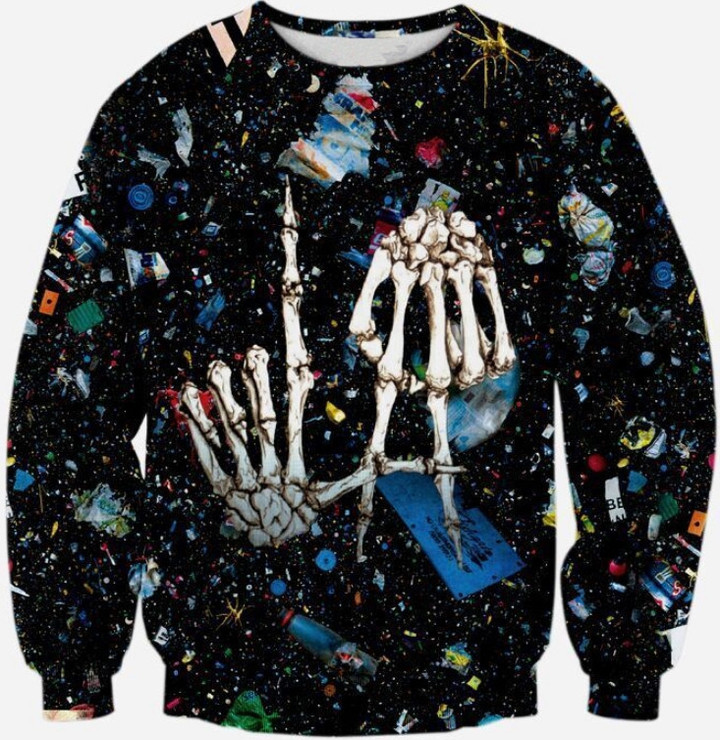 La Skeleton Ugly Christmas Sweater, All Over Print Sweatshirt
