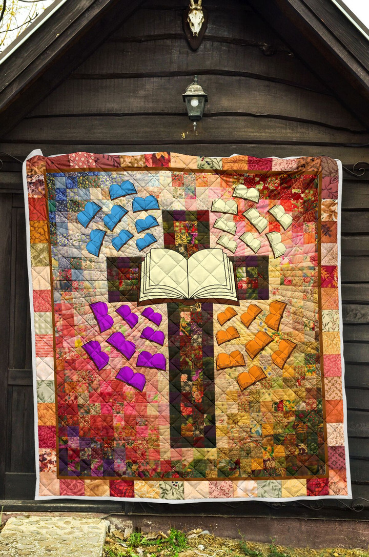 Book ,Flying Toward The Cross, Quilt Blanket Great Customized Blanket Gifts For Birthday Christmas Thanksgiving