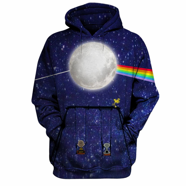 Snoopy Dog Moon Galaxy For Snoopy Lovers 3D All Over Print Hoodie, Or Zip-up Hoodie