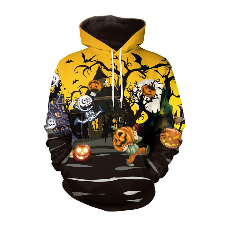 Unisex Halloween Ghost 3D All Over Print Hoodie, Or Zip-up Hoodie