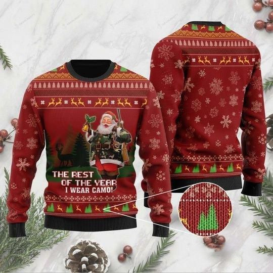 The Rest Of The Year I Wear Camo Ugly Christmas Sweater, All Over Print Sweatshirt