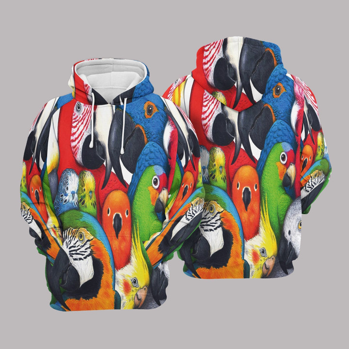 Parrot Unisex 3D Hoodie All Over Print Oyicy