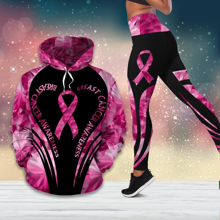 Breast Cancer Awareness Month I Wear Pink 3D Hoodie Legging Set Combo