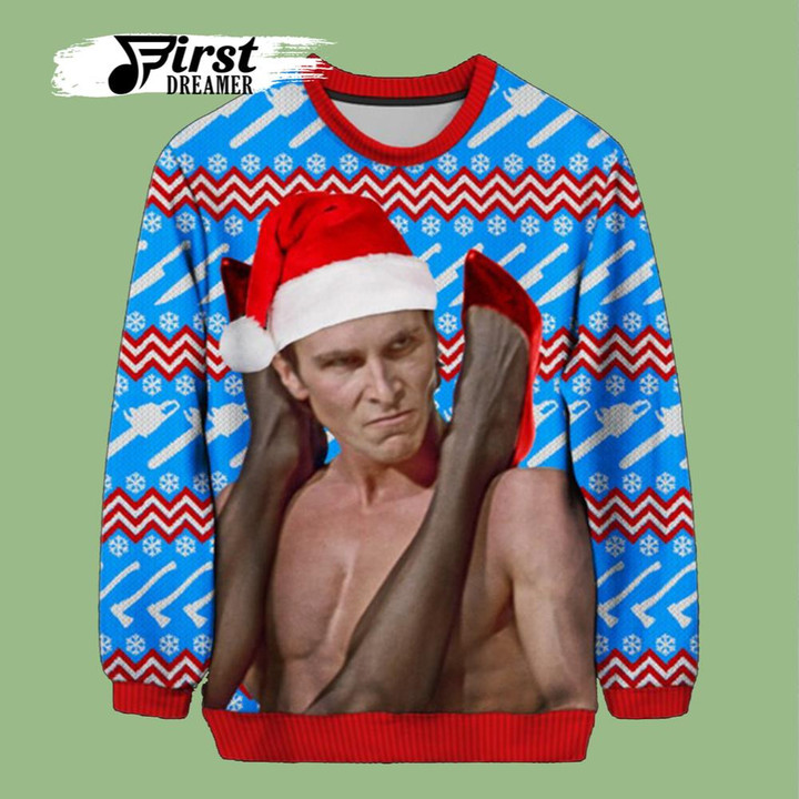 Funny American Psycho Christmas Gift For Ugly Sweater