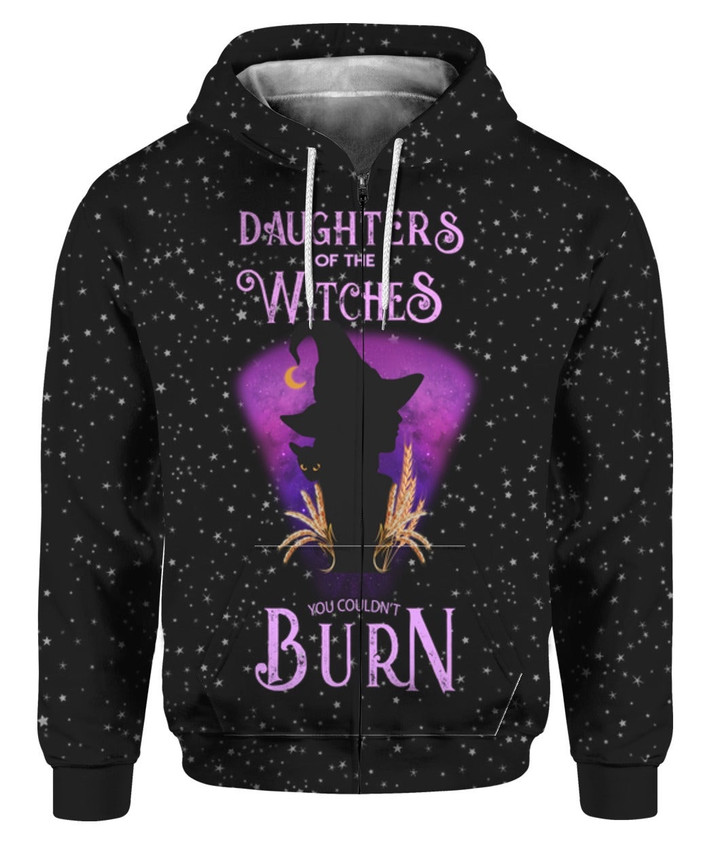 We are the Daughters Of The Witches 3D Hoodie Zip Hoodie, 3D All Over Print Hoodie Zip Hoodie