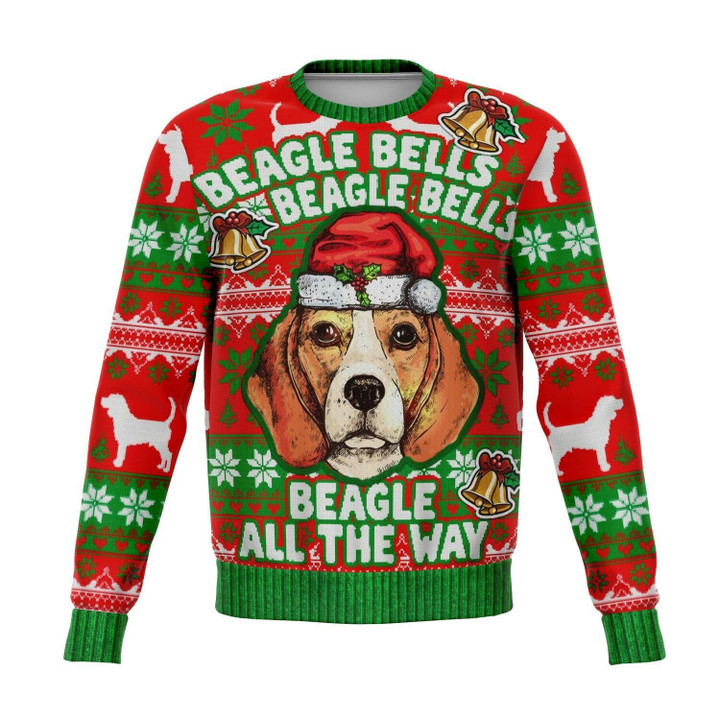 Beagle Bells Ugly Christmas Sweater, All Over Print Sweatshirt