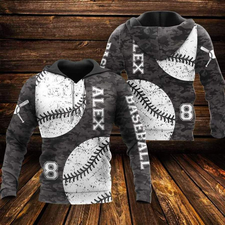 Personalized Baseball 3D All Print Hoodie, Zip- Up Hoodie