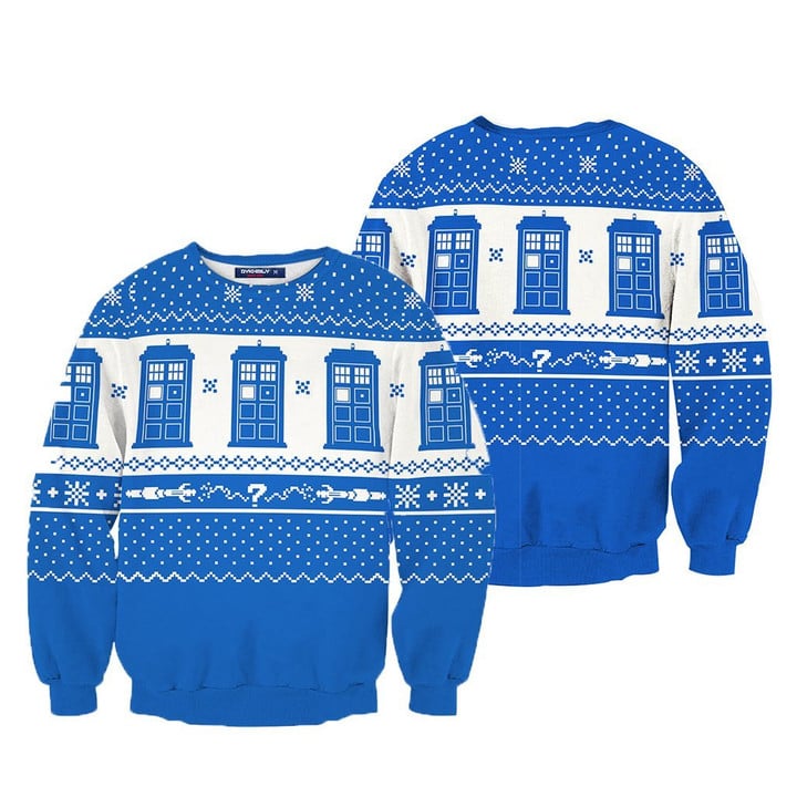 Doctor Who Ugly Christmas Sweater, All Over Print Sweatshirt
