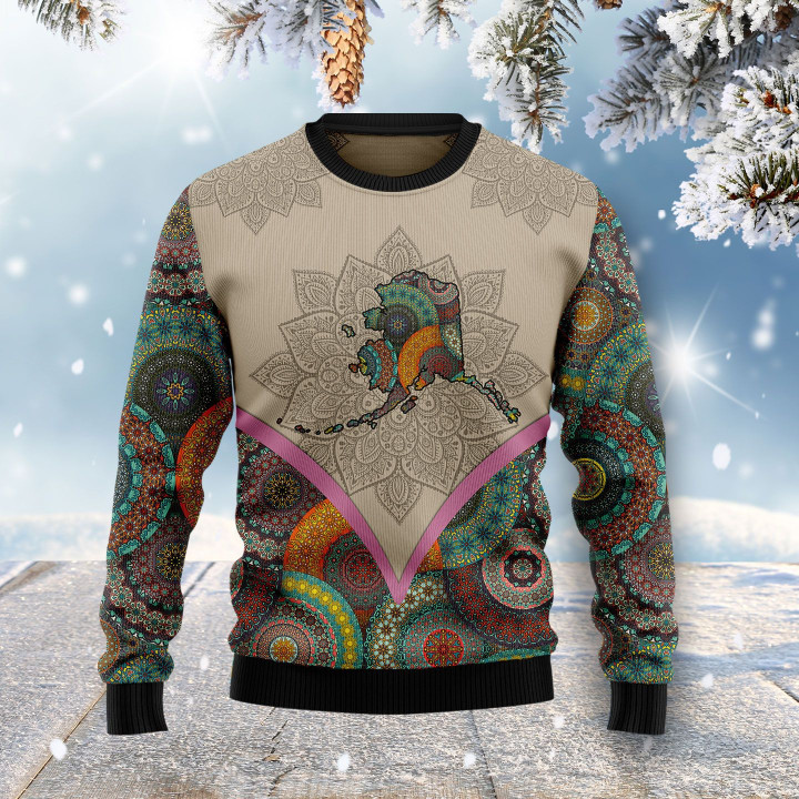 Mandala Alaska Home Christmas Ugly Sweater