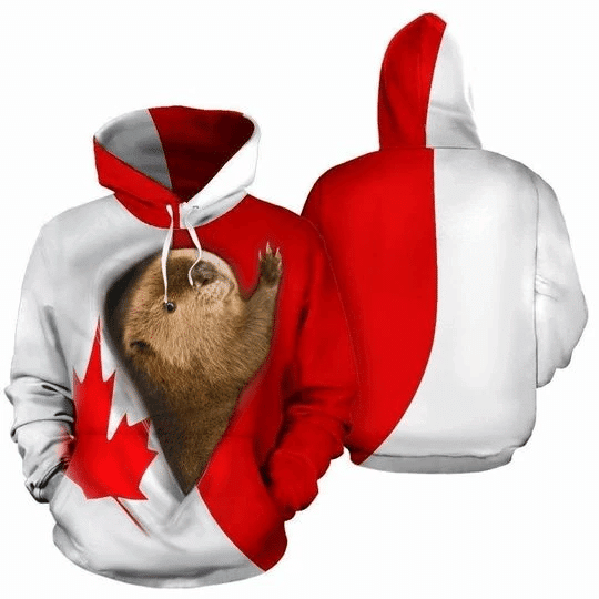 Canada National Animals 3D All Over Print Hoodie, Zip-up Hoodie