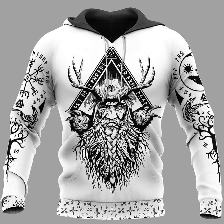 Odin Raven And Yggdrasil Viking 3D All Over Print Hoodie, Zip-up Hoodie