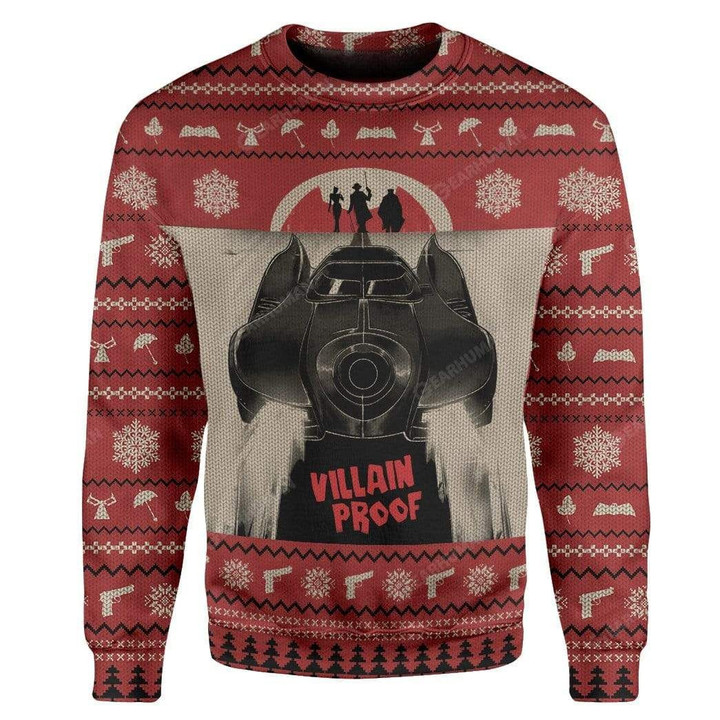 Villain Proof For Unisex Ugly Christmas Sweater, All Over Print Sweatshirt