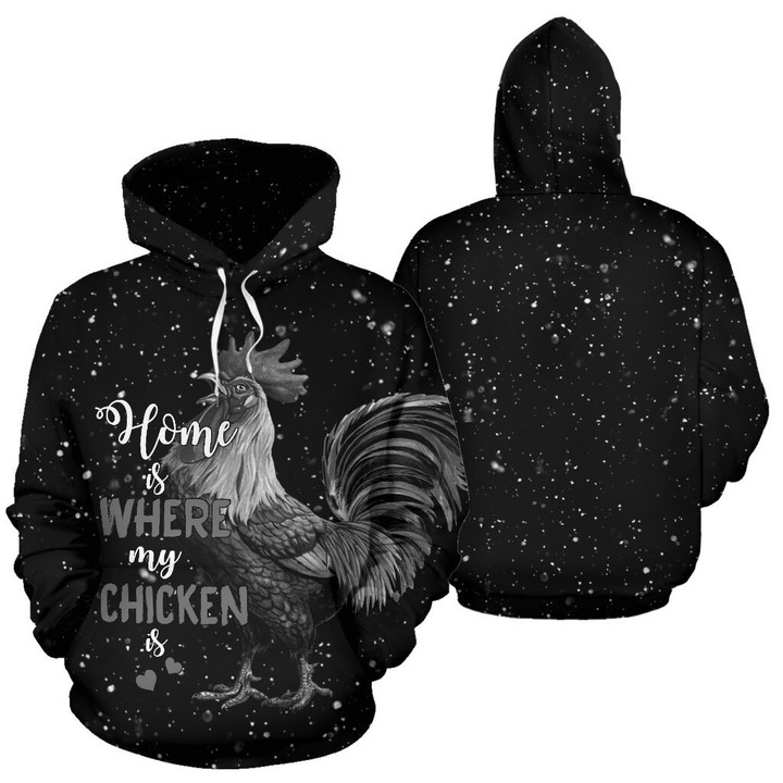 Chicken Home Is Where Full 3d All Over Print Hoodie, Zip-Up Hoodie