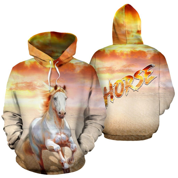 Horse Sunset Sky Island 3d All Over Print Hoodie, Zip-Up Hoodie
