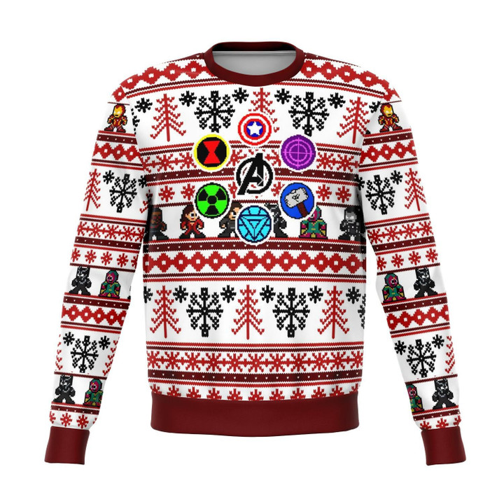 Marvel Avengers Retro Premium Ugly Christmas Sweater