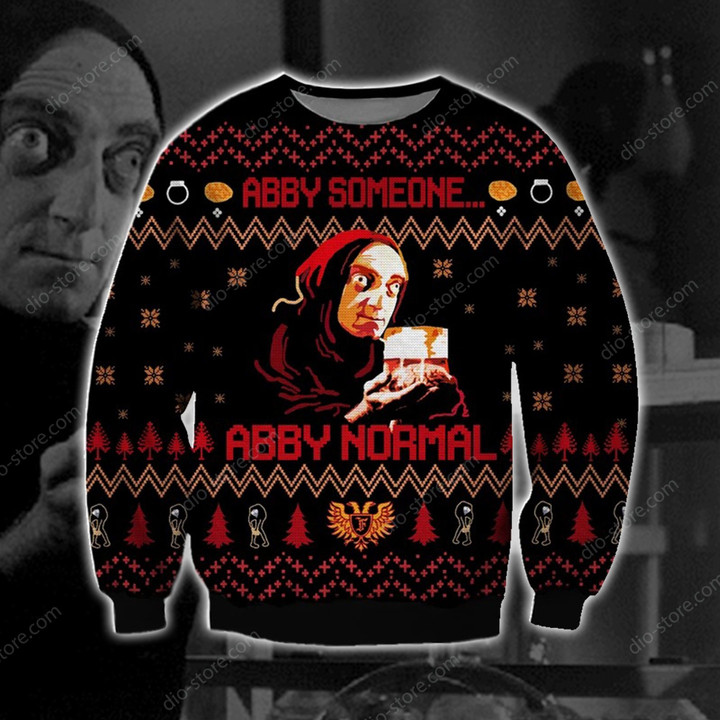 Abby Normal Knitting Pattern Ugly Christmas Sweater, All Over Print Sweatshirt