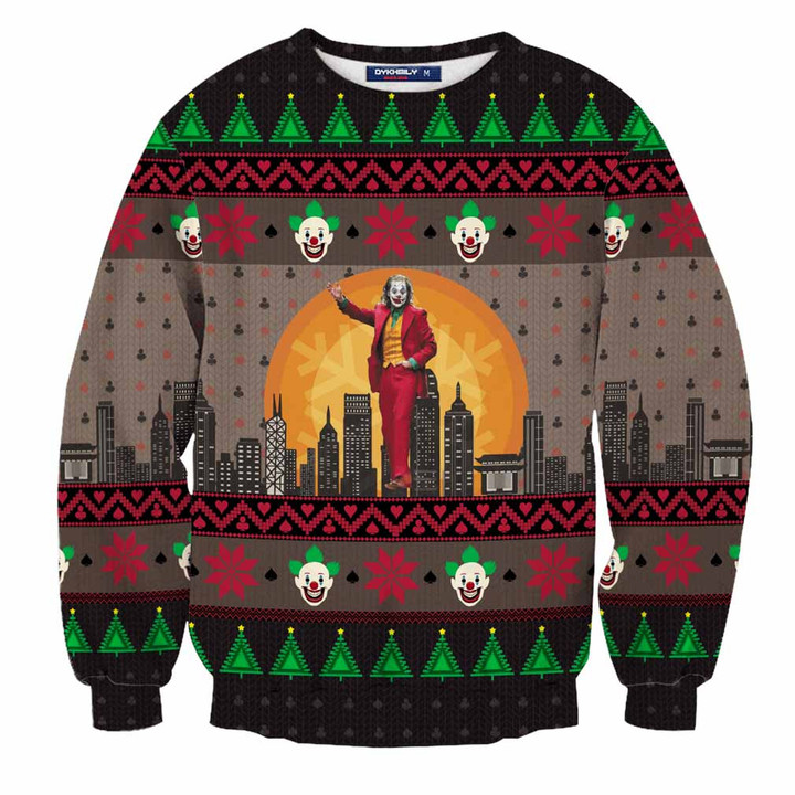 Arthur Fleck Christmas Wool Ugly Christmas Sweater, All Over Print Sweatshirt