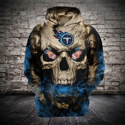 Tennessee Titans Skull Fire 3D All Over Print Hoodie, Zip-up Hoodie