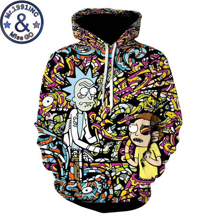 Rick And Morty 3d All Over Print Hoodie, Zip-Up Hoodie