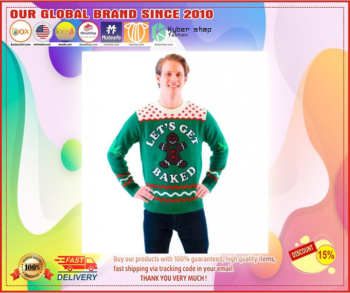 Let’s Get Baked Happy Gingerbread Ugly Christmas Sweater