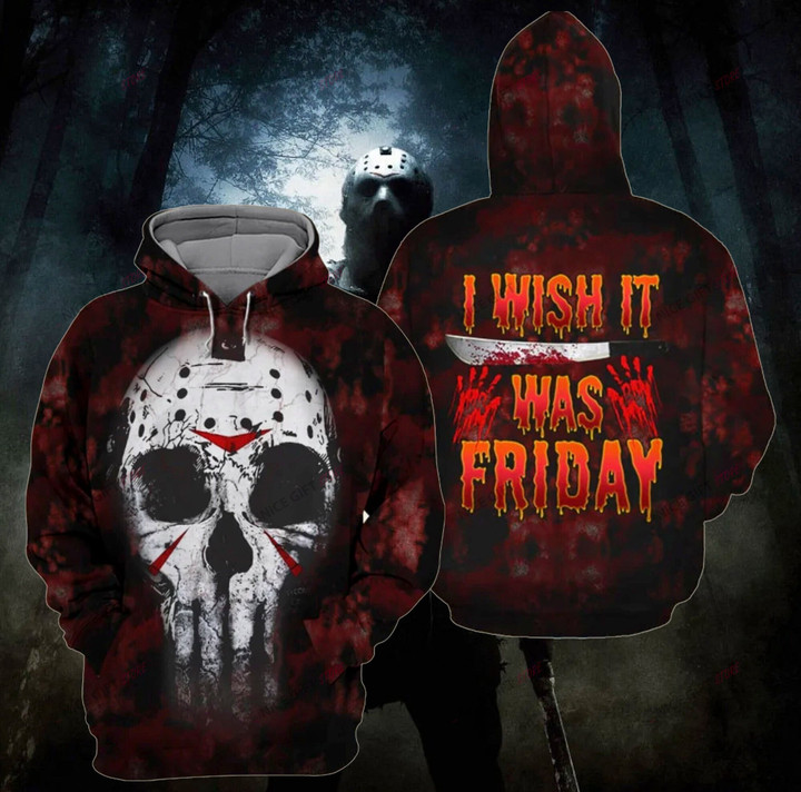 I Wish It Was Friday 3D Hoodie All Over Print, Zip-up Hoodie