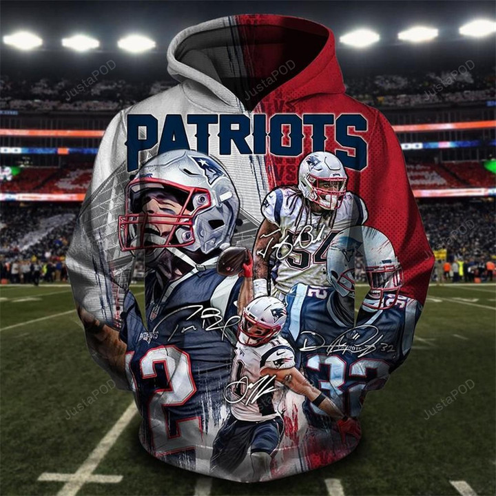 NFL New England Patriots 3D All Over Print Hoodie, Zip-up Hoodie